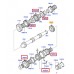 Pinion marsarier,sincron viteza 5 si R,ansamblu sincron viteza 1 si 2,inel-blocare sincron 3,4,5, ansamblu con si pinion viteza 5,pinion ghidare R VXT75